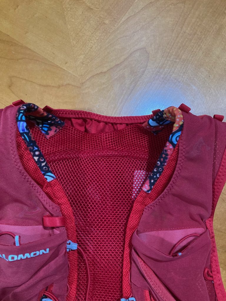 a photo of a hydration vest that shows a project I completed