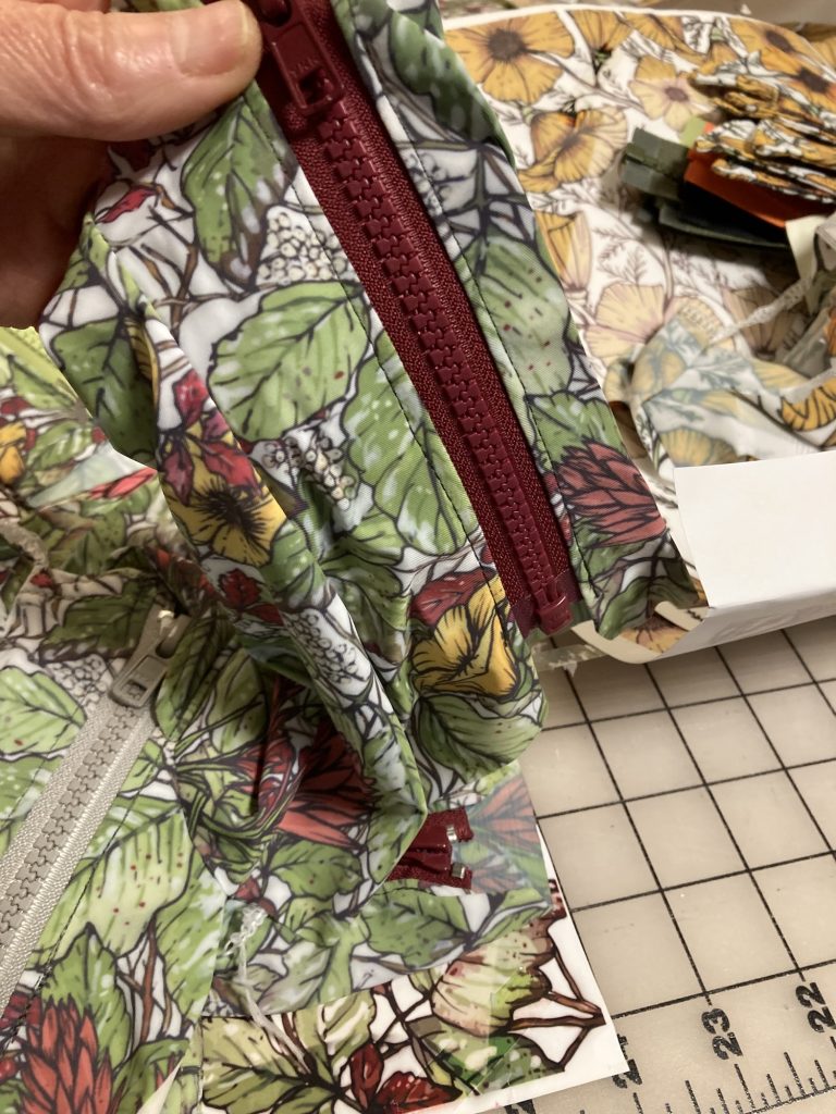 close up on a zipper gaiter